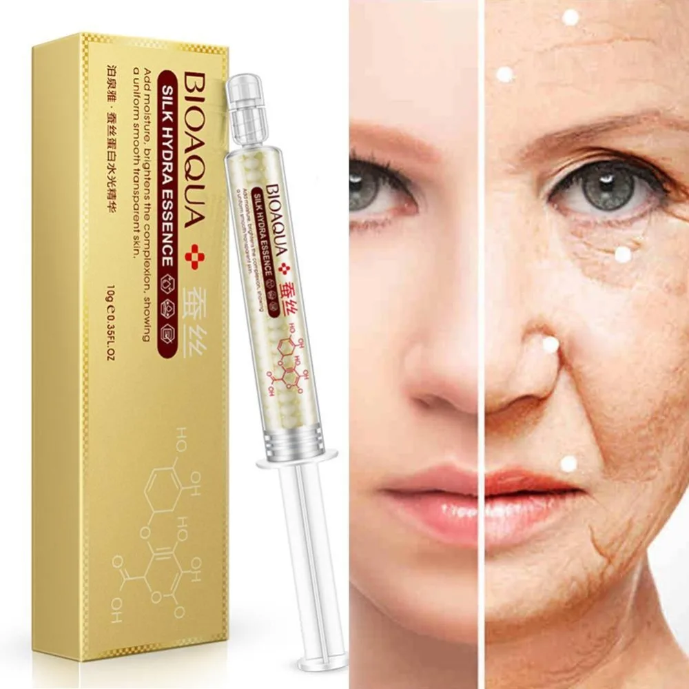 BIOAQUA Silk Hydra восстанавливающая сыворотка шелковый протеин Гиалуроновая кислота