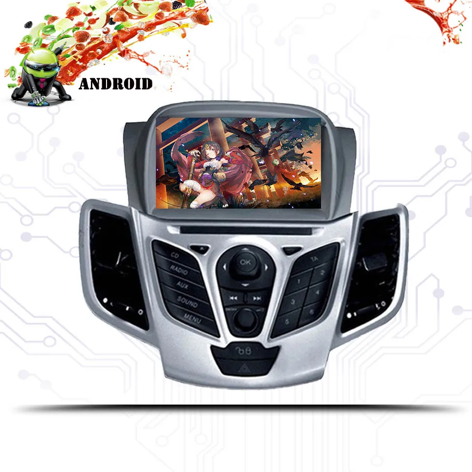 Android 9,0 2 Din автомагнитола для Ford Fiesta 2008 2009 2010 2011 2012 2013- 18 Мультимедиа gps Видео DVD плеер