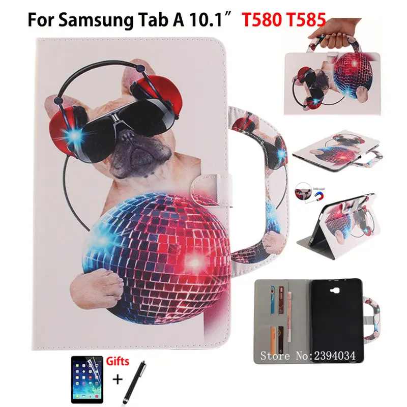 Модный чехол для Samsung Tab A A6 10 1 SM T580 T585 T585N умный сумка с подставкой пленка ручка|smart
