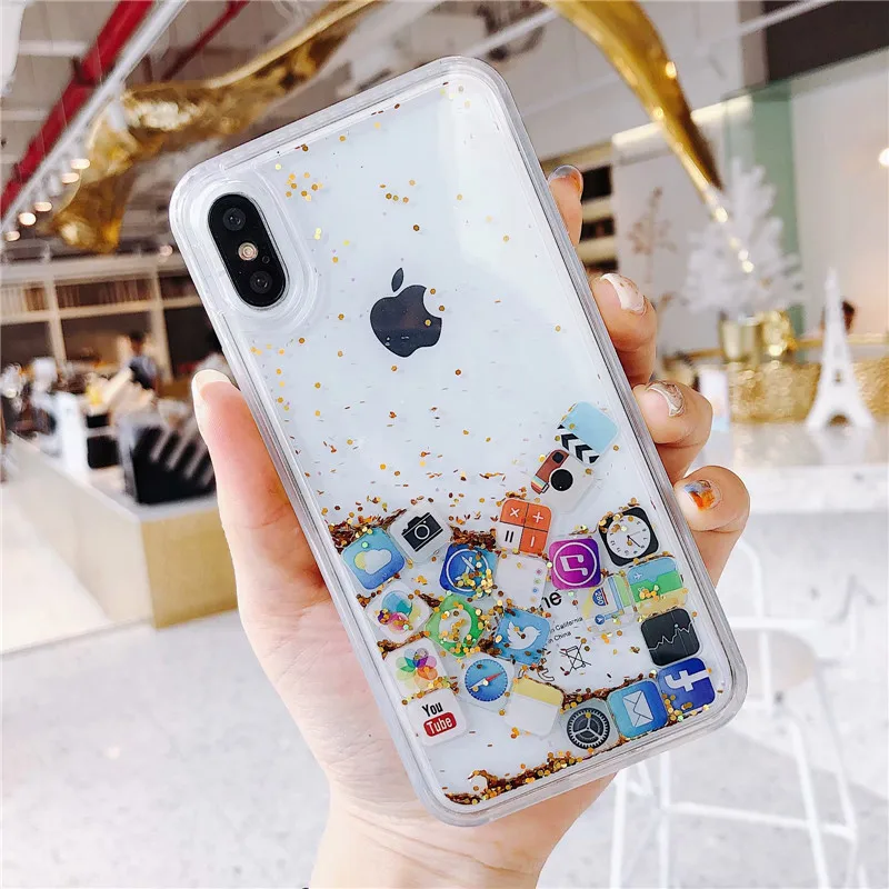 Чехол для телефона с милым динамическим рисунком iphone X XS MAX XR 7 8 6 6s plus Модный