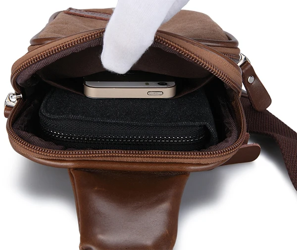 2015 Daily Backpacks canvas bag Men Messenger fashion Preppy Style young students The coffee color hight quarlity | Багаж и сумки