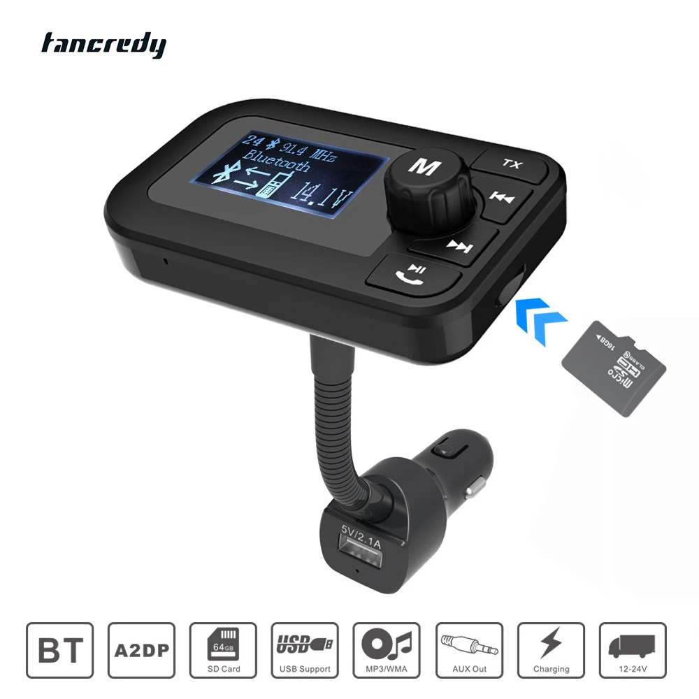 Беспроводной Bluetooth FM передатчик модулятор Handsfree Car Kit 2 0 &quotLCD SD USB MP3 плеер