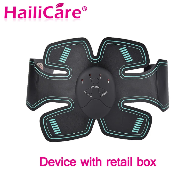 Device with box Электрический стимулятор мышц EMS тренажер брюшной мышцы Фитнес для похудения тренажер для мышц Здоровье Уход за телом Massagge - Цвет: Device with box