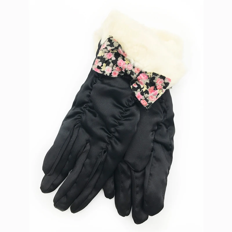 Перчатки FLYBER Elegant Women Solid с дизайном банта для зимы и осени 2020 года с полными пальцами и защитой для вождения и лыжного спорта.