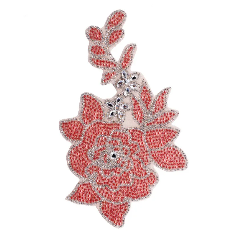 10 шт. красные стразы с горячей фиксацией термопереводные железные нашивки