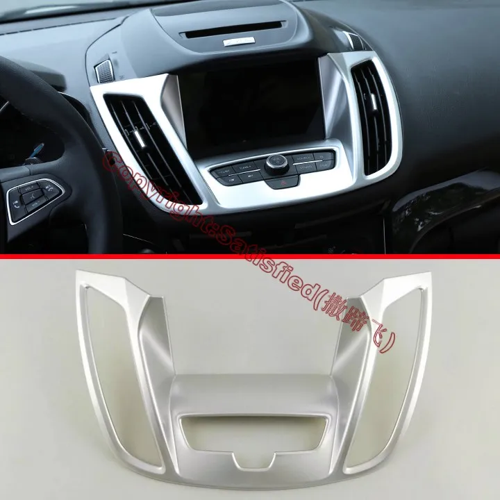 

ABS Pearl Chrome Inside Interior center control Cover Trim For Ford Kuga Escape 2017 2018