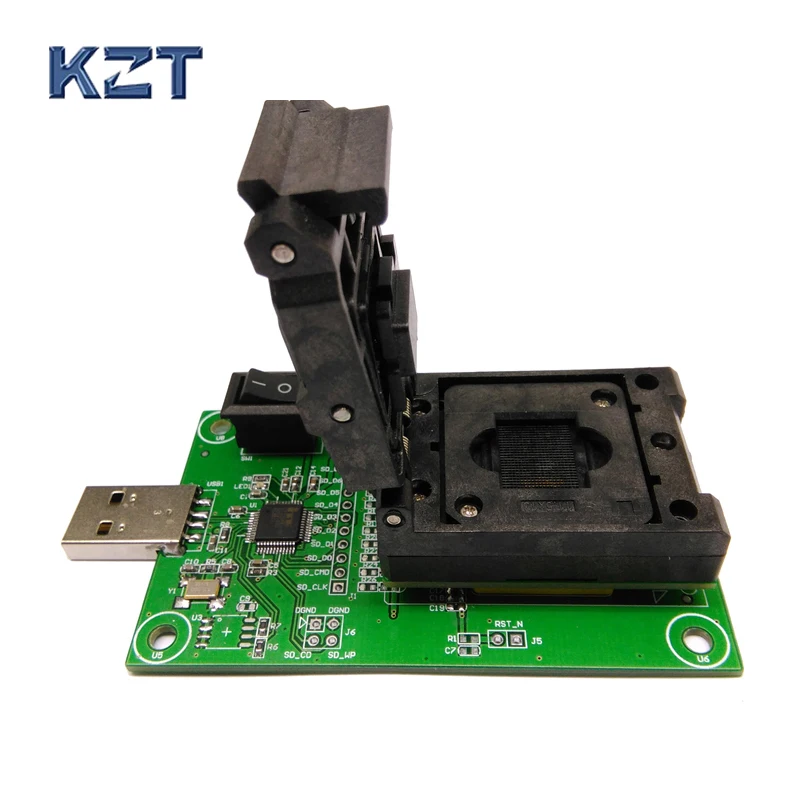 

Clamshell Structure eMCP221 Reader to USB, for BGA 221 testing, size 11.5x13mm, nand flash programmer