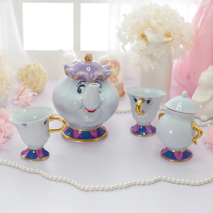 Чайный сервиз Beauty And The Beast Mrs Potts чайный горшок с чипом чашка керамический для кофе