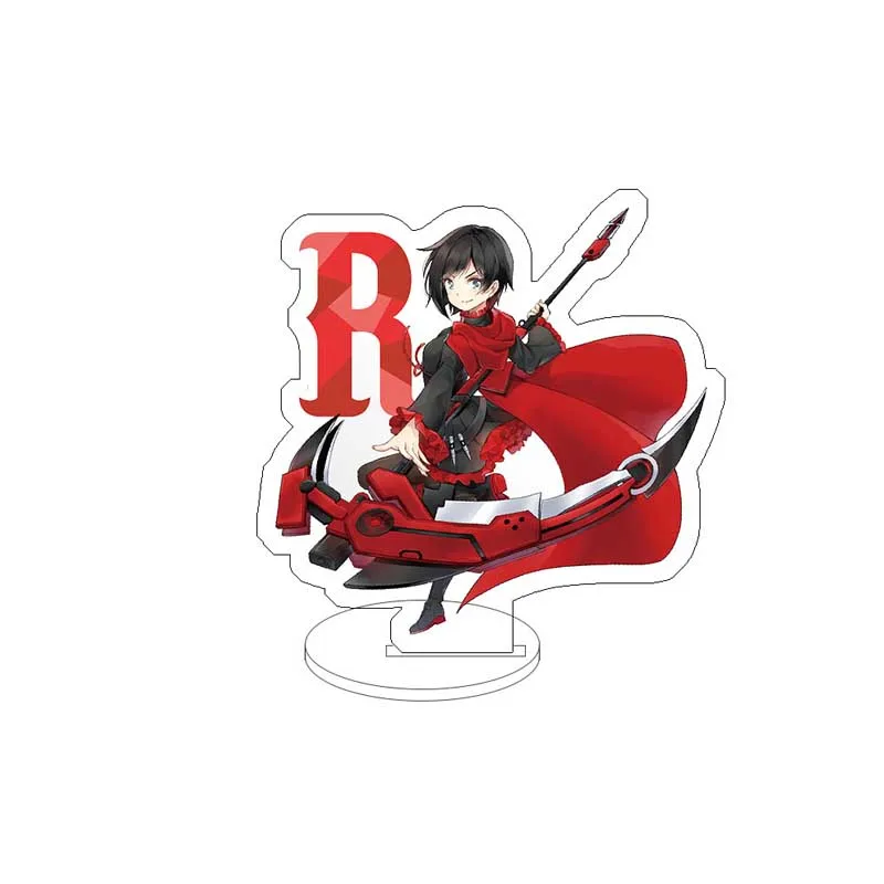 R Игра Аниме RWBY Дисплей Стенд фигурка модель пластина Держатель японский мультфильм рисунок акриловая Коллекция ювелирных изделий Рождественский подарок - Цвет: R