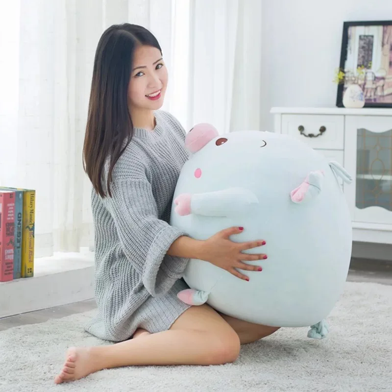 Kawaii мягкая синяя игрушка поросенок плюшевые игрушки кукла 30-55 см свинья животных