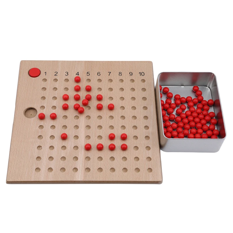 

FULL-Wood Montessori Mathematics Teaching Material Calculating Board Mini Family Set Kids Early Educational Toy