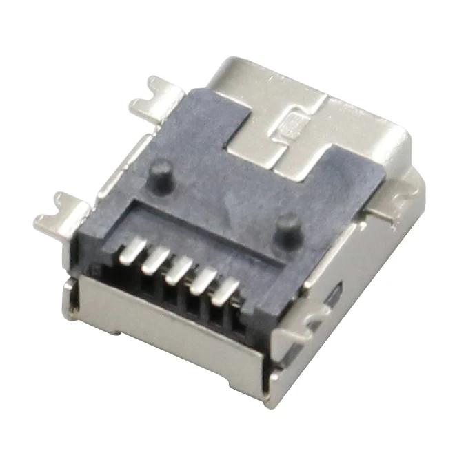 100 шт. медный мини USB Тип B 5-контактный женский SMD стандартный разъем для пайки |