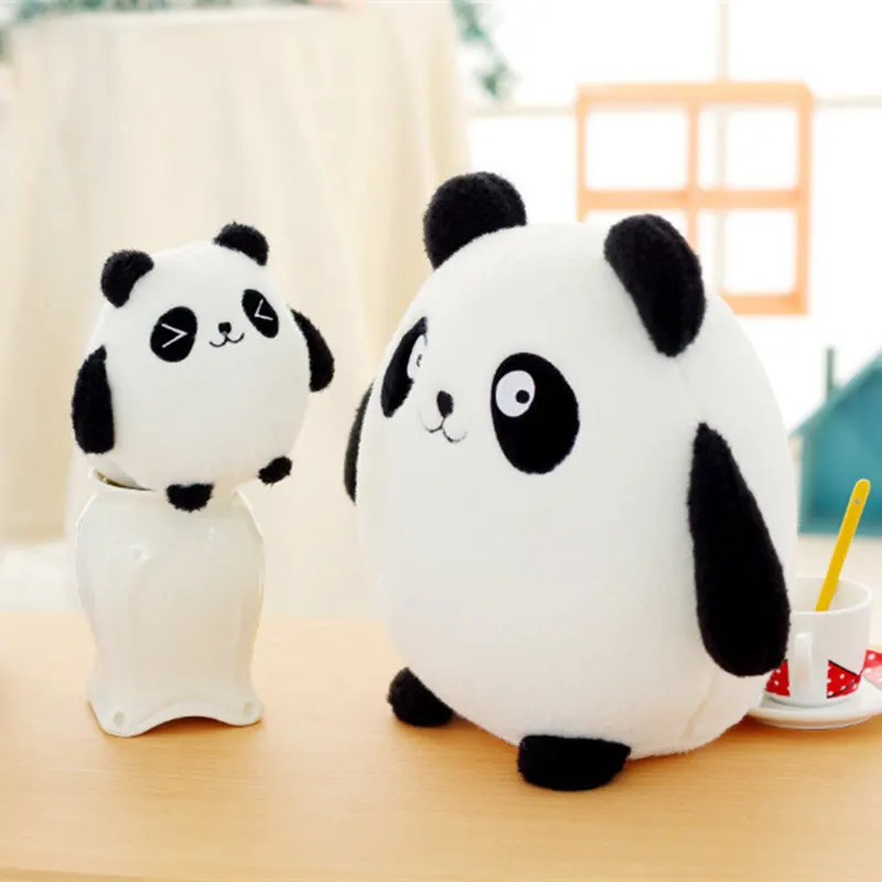1pc 18cm Kawaii Fortune Cat Plush Toys Stuffed Lucky Panda With Bamboo Bag Animals Doll Car Decoration Gifts | Игрушки и хобби