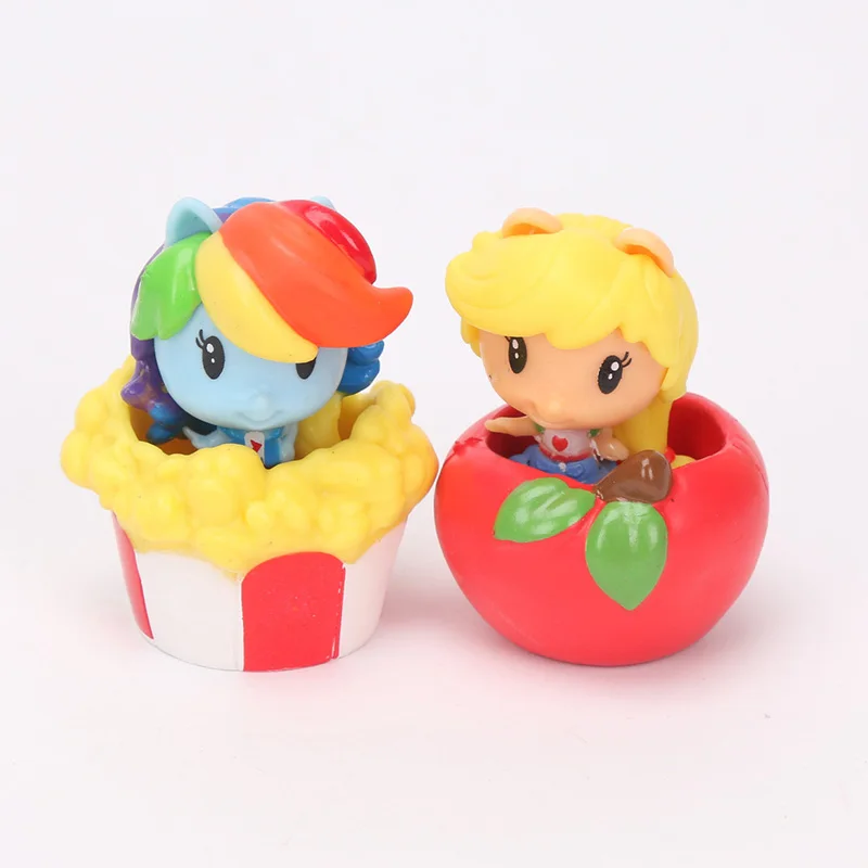 5 шт. игрушки My Little Pony Cutie Mark Crew Mini Dolls Friendship is Magic Rainbow Dash Twilight Sparkle рисунок