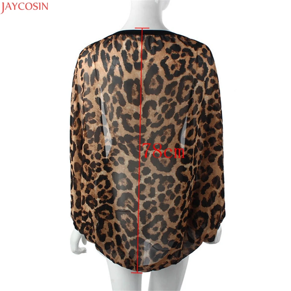 Autumn Winter Long Cardigan Sweater Women 2020 New Sleeve Cardigans Female Outerwear Coat Crochet Sweaters Leopard Print | Женская