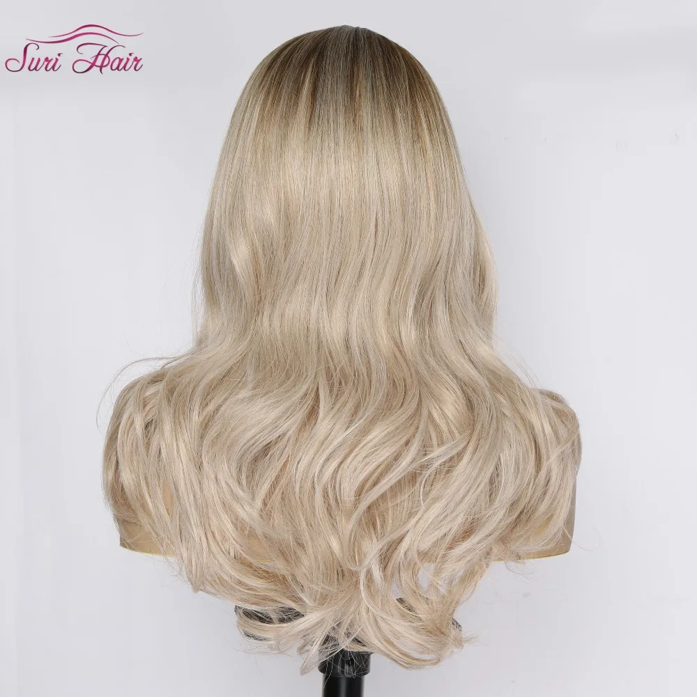 Suri Hair beauty Synthetic Wig Long Body Wave Heat Resistant Fiber Ombre Blonde for Women Cosplay hair 22 inches free ship | Шиньоны и