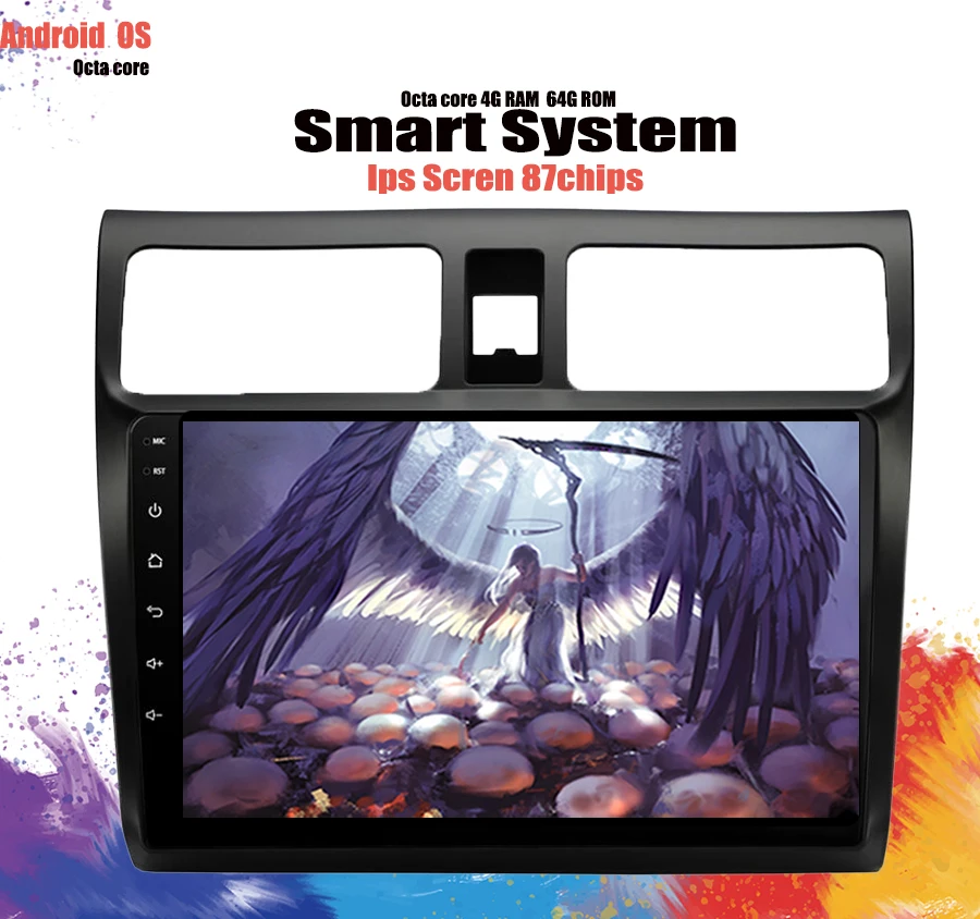 10 1 дюймов Android 0 IPS 6 + 128 ГБ автомобиля мультимедийная система для Suzuki Swift 2004-2010