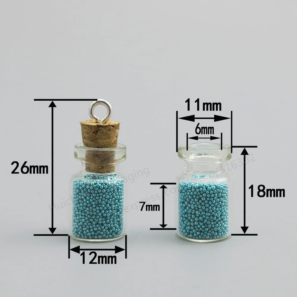 50 x пустые 0 6 мл милые мини сообщения стеклянная бутылка желаний Флаконы Подвески