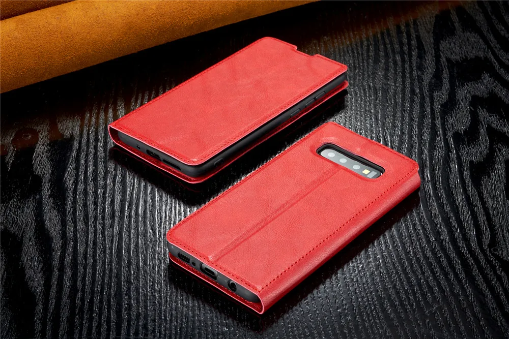 Роскошный кожаный чехол-книжка с магнитным бумажником для samsung Galaxy S10, S9, S8 Plus, S10, 5G, S10E, S7 Edge, 360, полная защита, чехол с подставкой