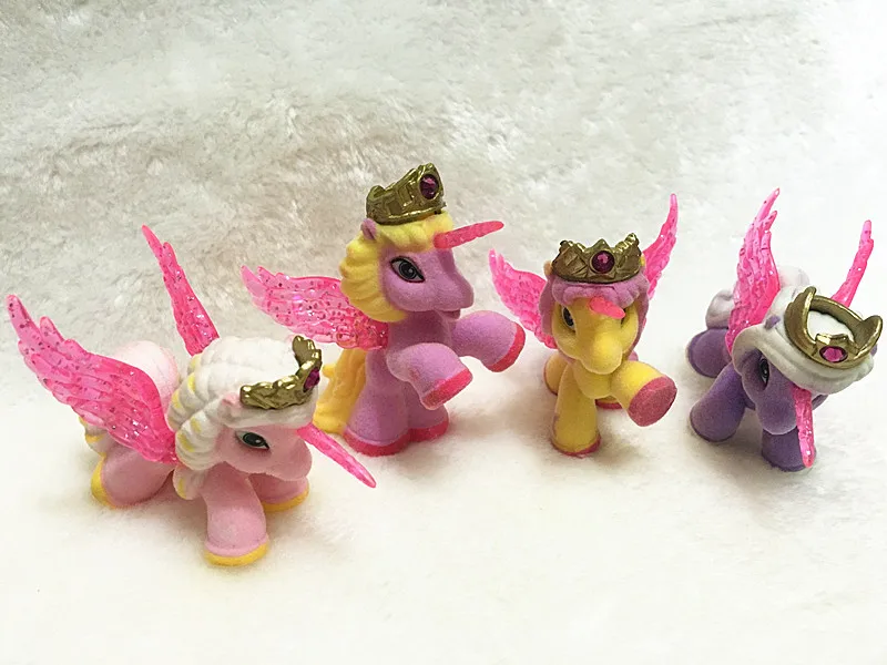 AILAIKI игрушка 10 шт./партия Флокирование Filly лошади звезды с крыльями серии