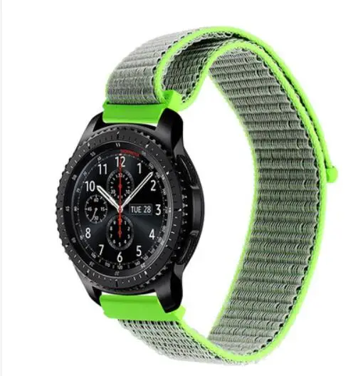 Браслет для Samsung galaxy watch active 42 46 Gear sport s2 s3 Neo Live zenwatch pebble time Ticwatch E/1/2/pro нейлоновый