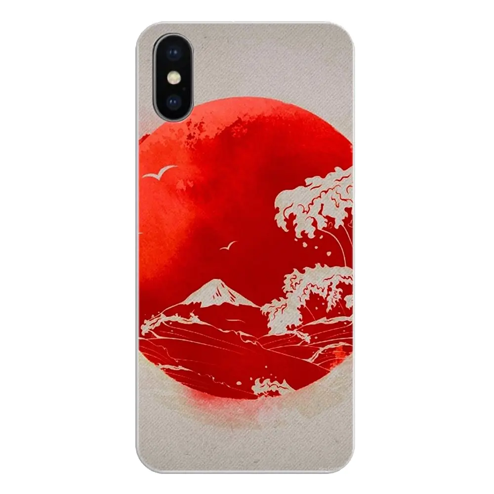 For Sony Xperia Z Z1 Z2 Z3 Z5 compact M2 M4 M5 E3 T3 XA Aqua LG G4 G5 G3 G2 Mini cartoon Wave Art Japanese Silicone Phone Covers |