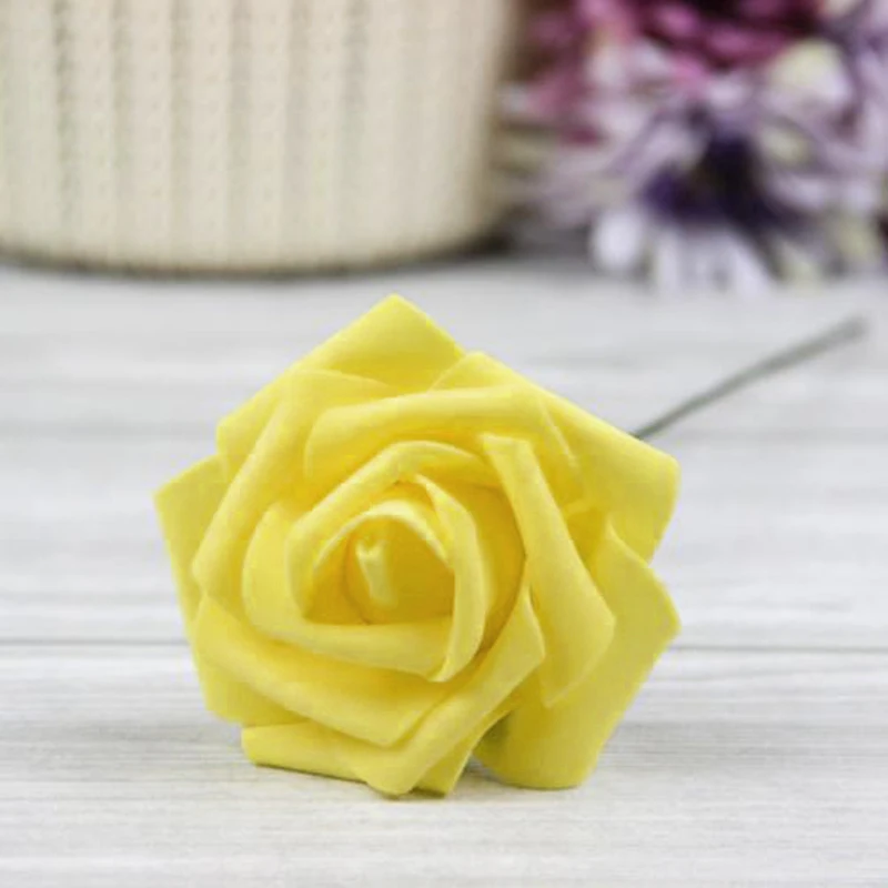7 см диаметр пенопластовые розы искусственный цветок для свадьбы невесты букет