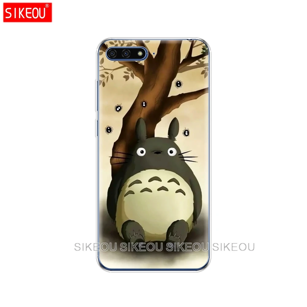 Silicone Cover Phone Case For Huawei Honor 7A PRO 7C Y5 Y6 Y7 Y9 2017 2018 Prime My Neighbor Totoro Anime | Мобильные телефоны и
