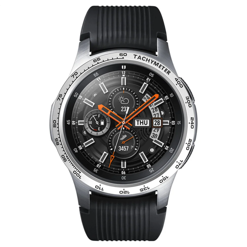 

For Samsung Galaxy Watch 46mm 42mm Bezel Ring Adhesive Cover Stainless Steel Anti Scratch Frame for Gear S3 Smart Accessories