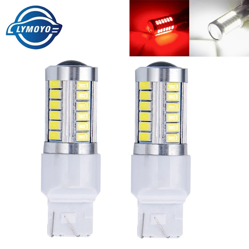 2x Canbus Flash белый красный 7440 W21W WY21W T20 Автомобильный светодиодный 33 smd 5W Сменные лампы