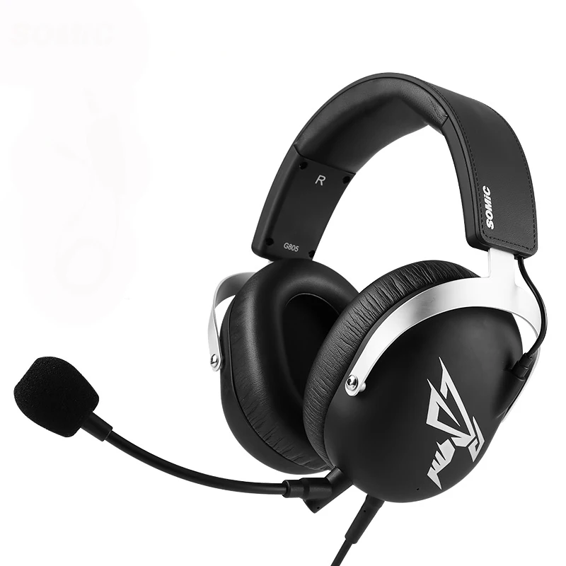 black Somic G805 PS4 игровая гарнитура 7,1 Виртуальная 3,5 мм или USB Проводная ПК стерео наушники с гарнитурой с микрофоном для ноутбук Xbox - Цвет: black