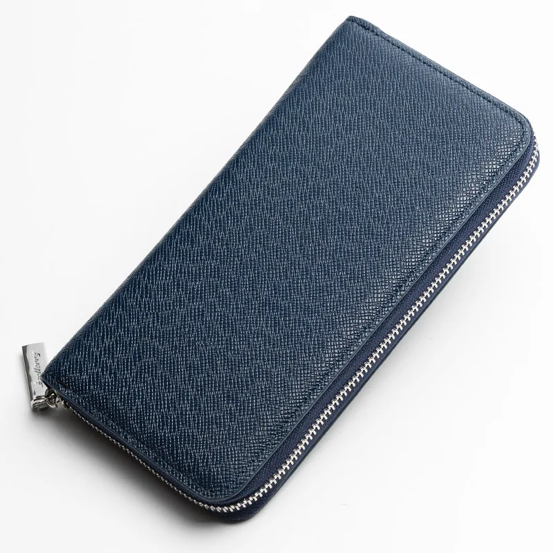 Модные кожаные Для мужчин кошельки Длинные молнии клатч бумажник Бизнес