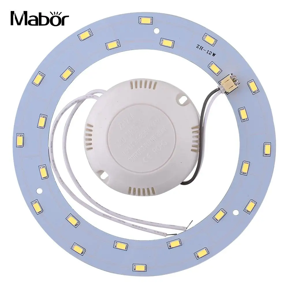 Современный светодиодный потолочный светильник Mabor 12 Вт 24 SMD внешний кольцевой