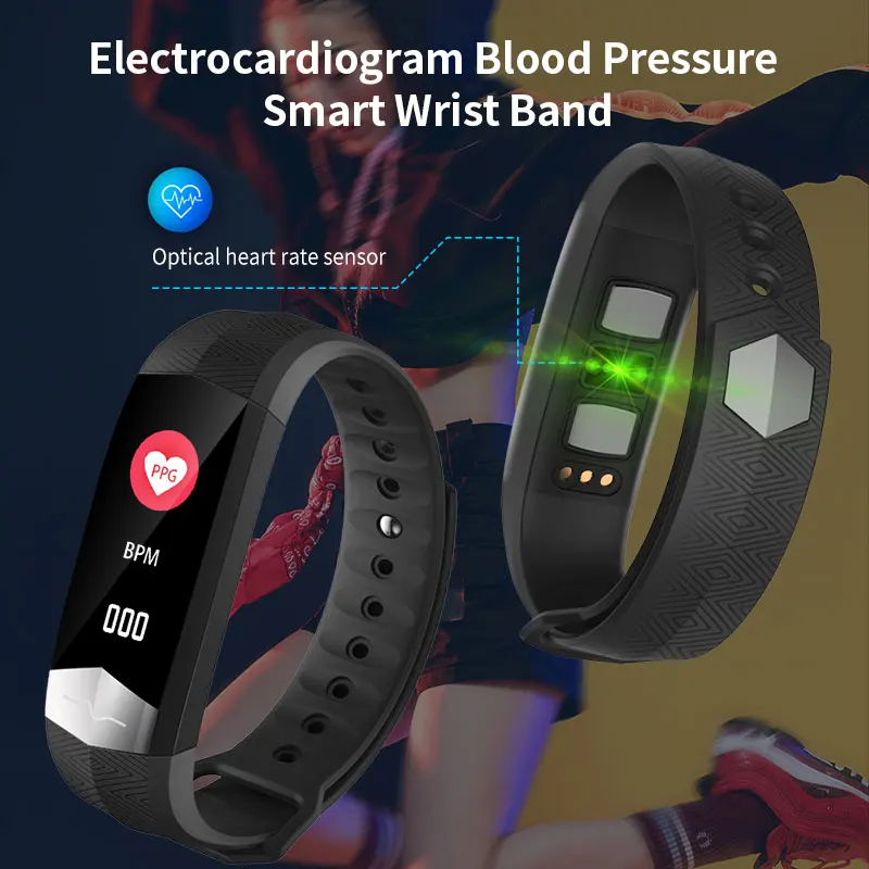 L8STAR умные наручные часы браслет CD01 ECG PPG fit кровяное давление кислорода HRV мужской