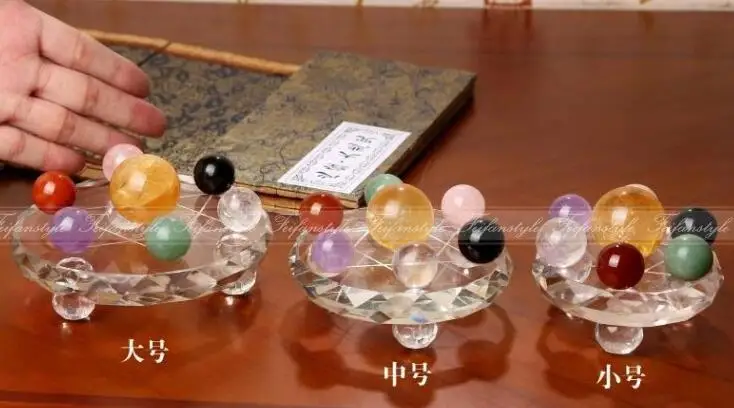 1 комплект Кристальные шарики из натурального кристалла 7 цветов|fengshui crystal