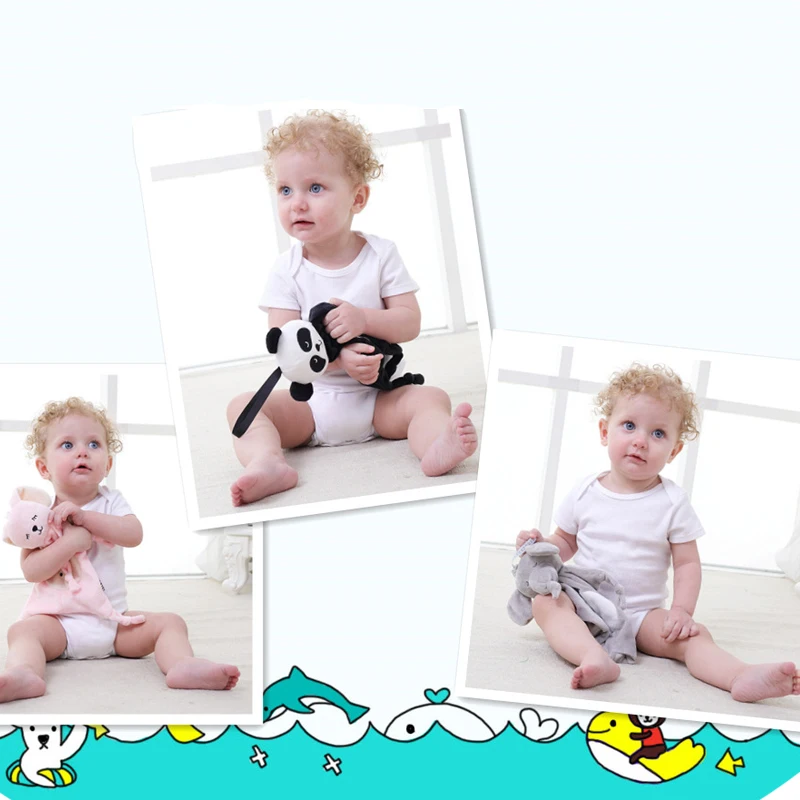 Popular Babies Plush Soothing Comfort Towel Cute Cartoon Animals Shape Panda Care Blanket Baby Security Toys | Мать и ребенок