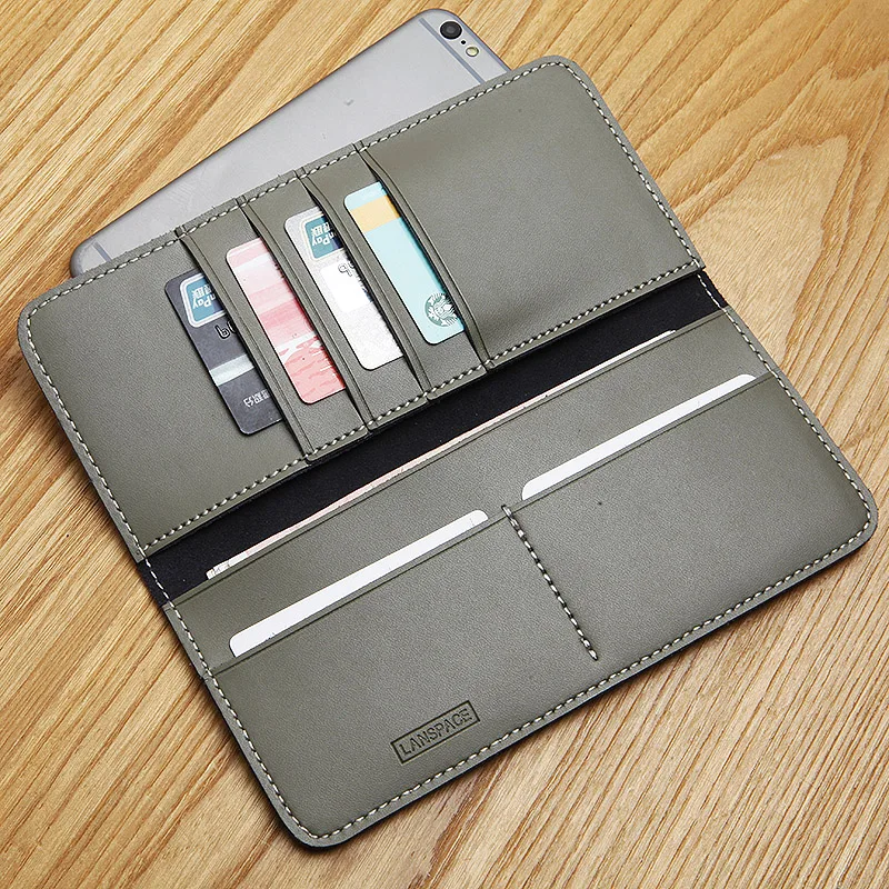 LANSPACE кожаный кошелек ручной работы без подкладки мужские кошельки Модные