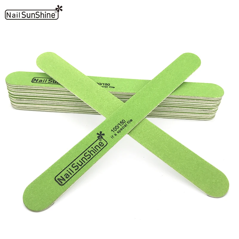 

Пилка для ногтей Green Nail File 20 шт./лот 100/150 Grits, буферные блоки, профессиональные полоски для лака для ногтей, инструменты для педикюра и маникюр...