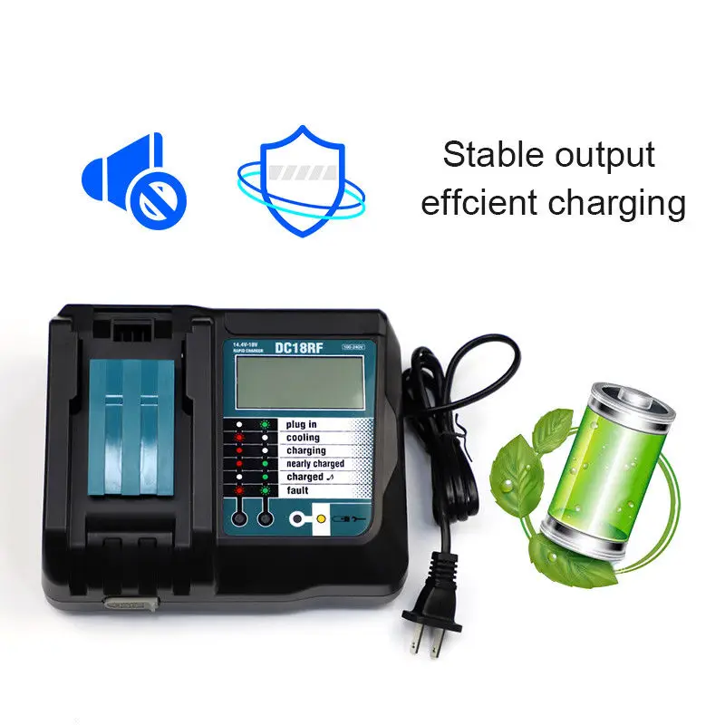 18 В Makita DC18RF DC18RC DC18RA DC18SD Сменное зарядное устройство для BL1830 BL1850 Быстрая зарядка