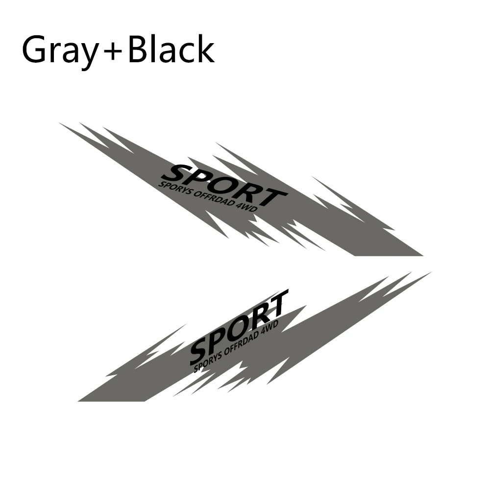 Gray Black 2 шт 210 см х 77 см автомобильные наклейки боковая юбка длинная полоса Авто DIY смешные наклейки для стайлинга автомобиля наклейки из виниловой пленки тюнинг автомобильные аксессуары - Название цвета: Gray Black
