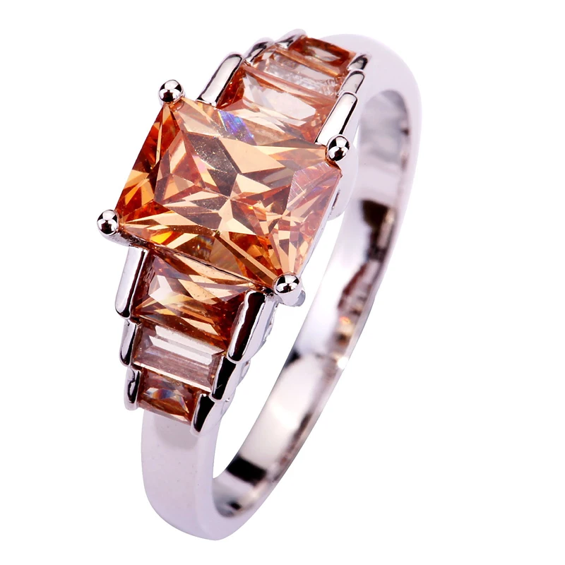 Горячая деко Вырезать Прямоугольник цвета шампанского серебряные Цвет кольцо