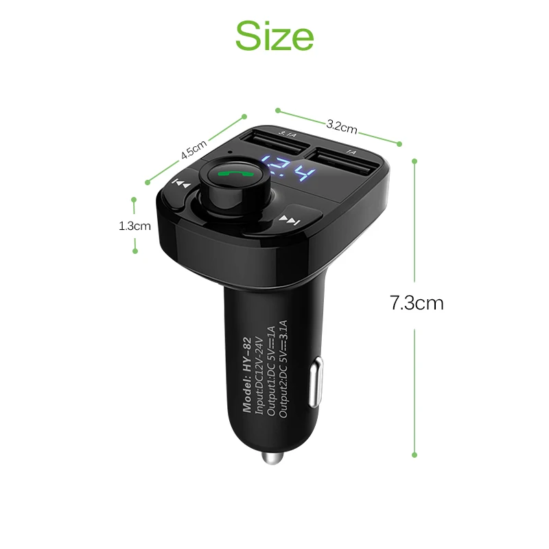 

Bluetooth fm- MP3 Player 5 4.1A Dual USB Micro sd