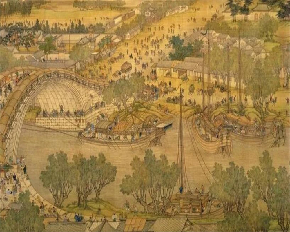 3D-обои beibehang на заказ Настенные обои зал Qingming Shanghe карта полная версия настенный