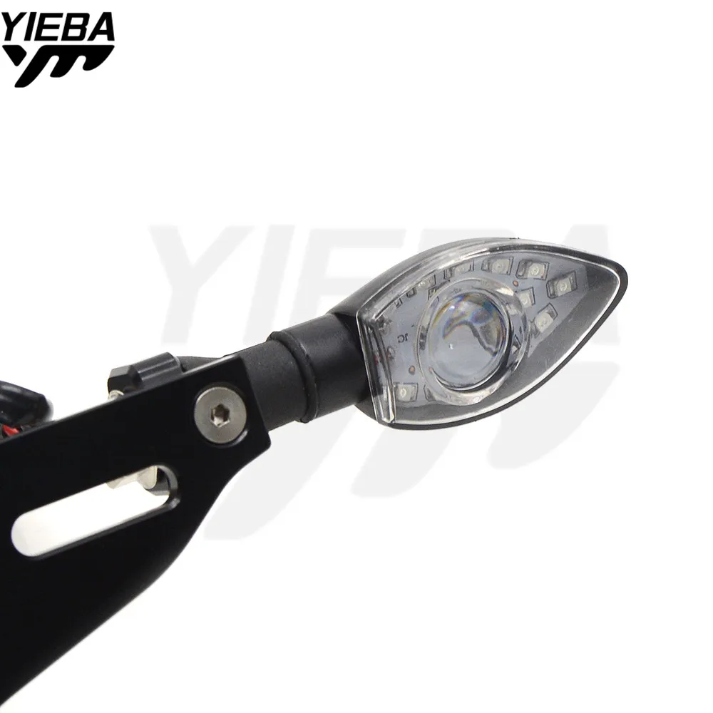 Кронштейн номерного знака мотоцикла держатель со светом для kawasaki ER6F ER6N ER 6N 6F VERSYS