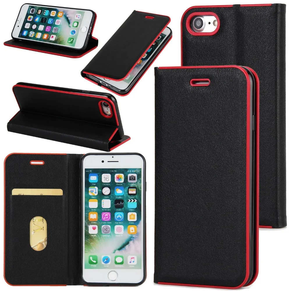 Leather Case For Apple iPhone 5 5s SE /6 6s Plus Wallet Credit Slot Stand Cover Luxury 7 Magnetic flip Holster |
