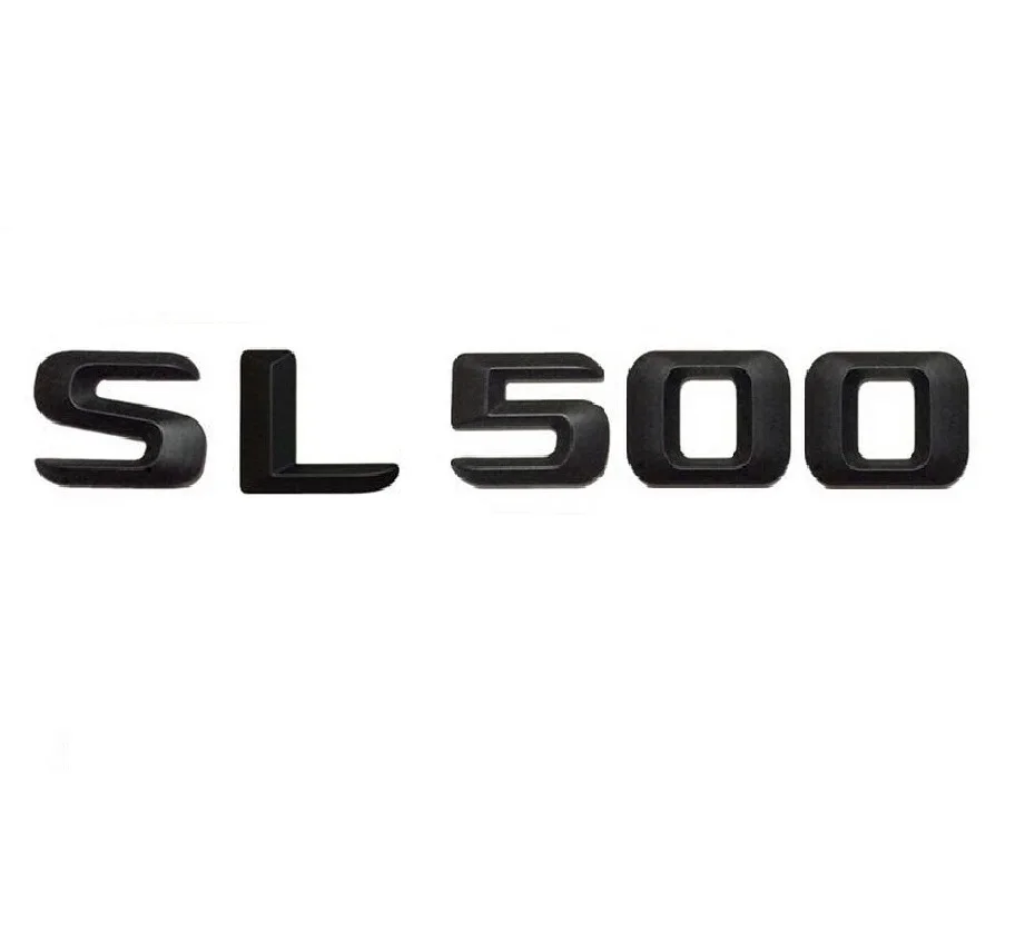 

Matt Black " SL 500 " Car Trunk Rear Letters Words Number Badge Emblem Decal Sticker for Mercedes Benz SL Class SL500