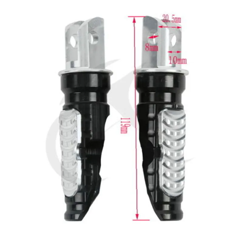 

Front Foot Pegs Footrests For Yamaha YZF R1 1998-2011 R6 1999-2012 R6S 2003-08 R6S Aluminum 8mm hole Motorcycle