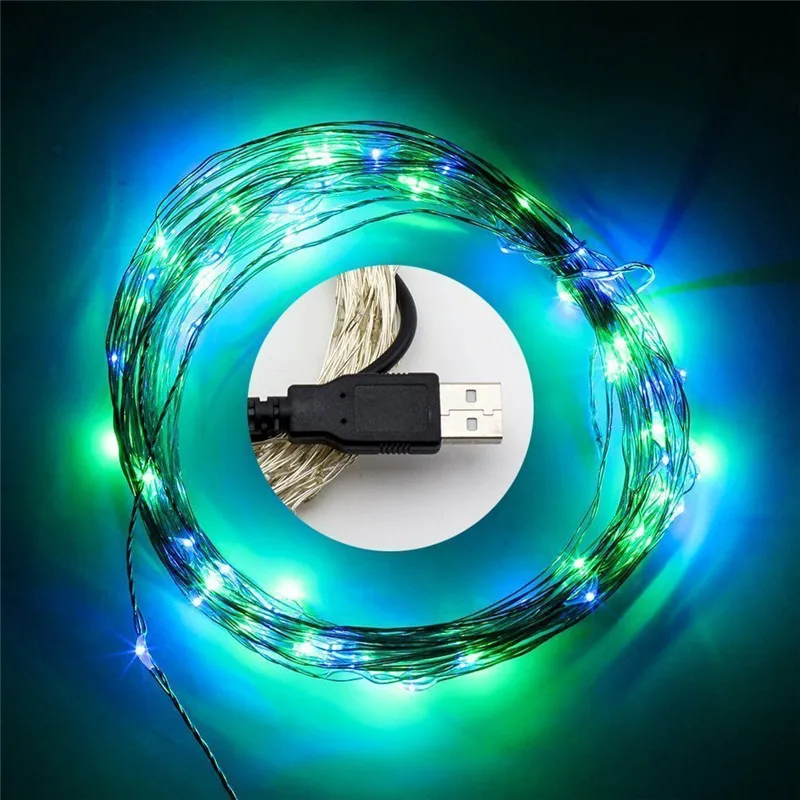 10 м 100LED USB медный провод струнный светильник s праздничный водонепроницаемый