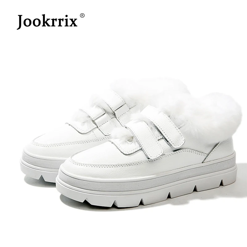 Повседневная Белая обувь женские сникерсы на платформе ангора zapatillas mujer зимняя