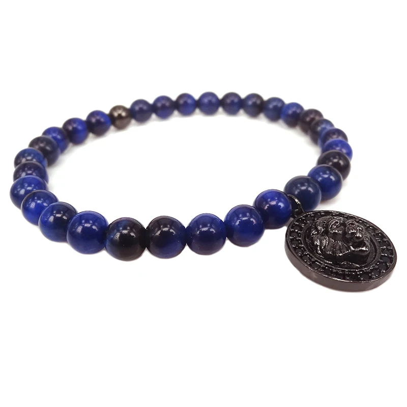 Браслет для мужчин золотой и Micro Pave черный с фианитом львом|bracelets for|lion bracelet menlion |